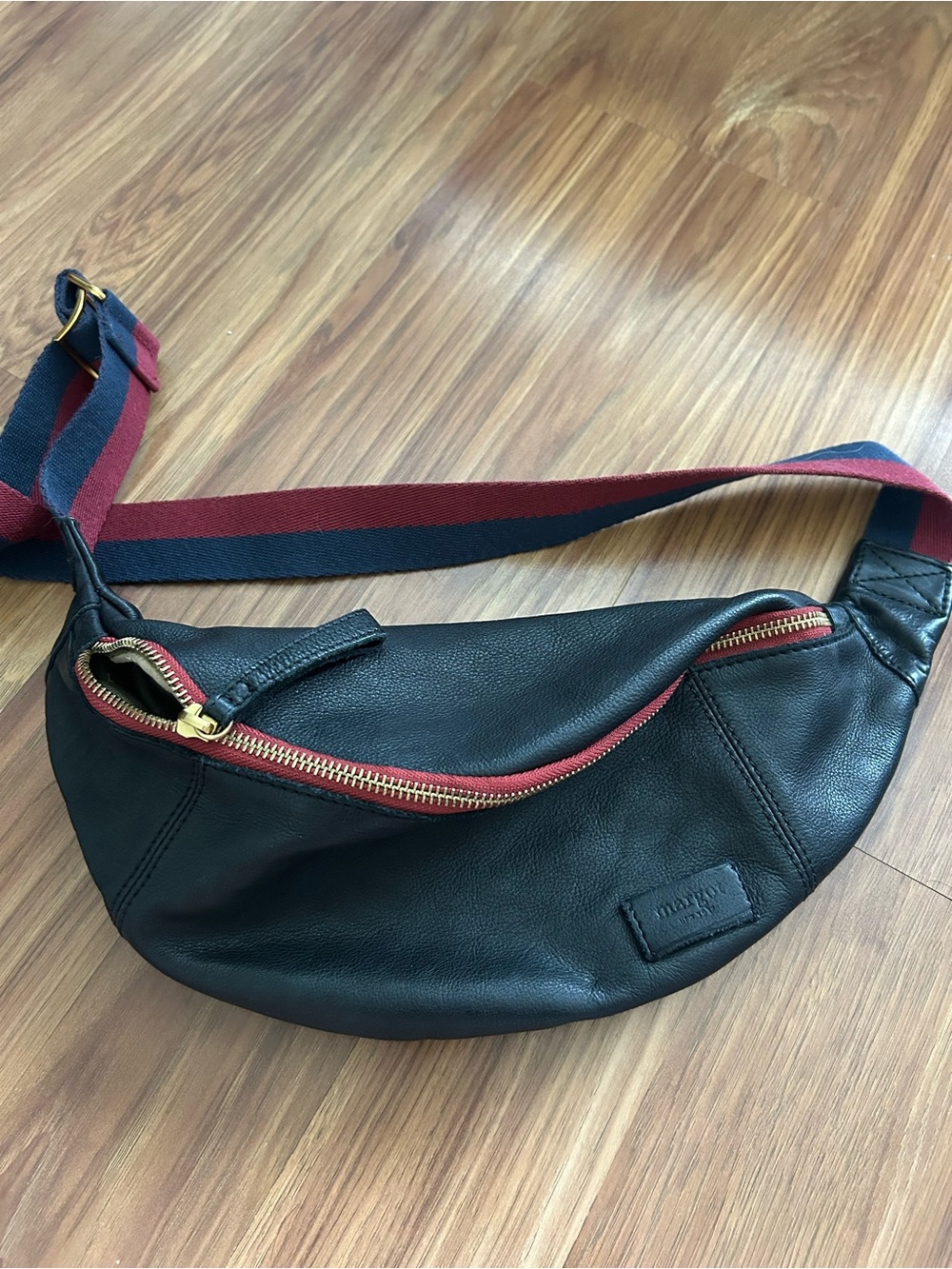 Margot Black Leather Sling Bag